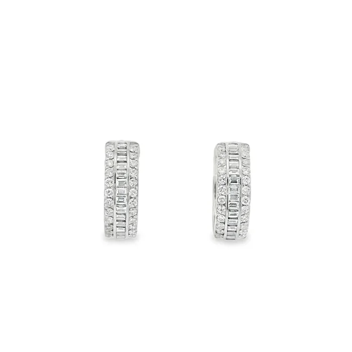 Small Baguette Diamond Huggies