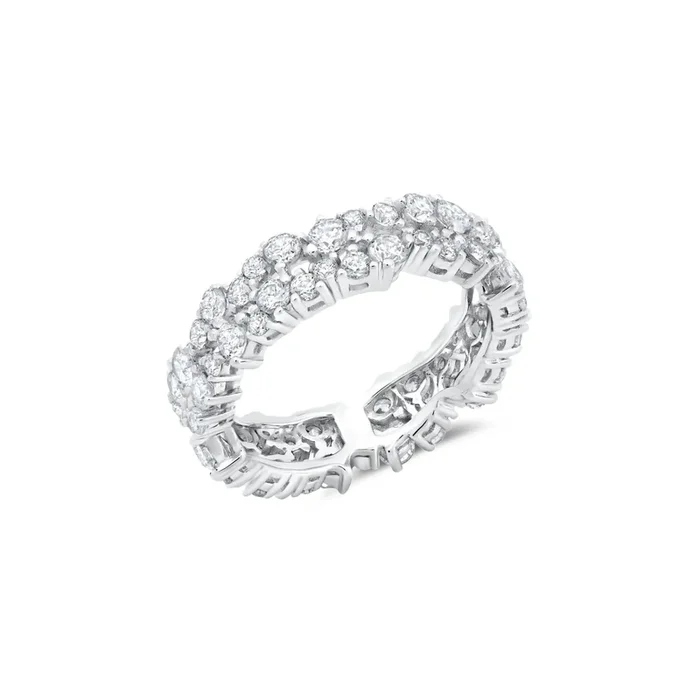 Small Cluster Eternity Band Finished in Platinum