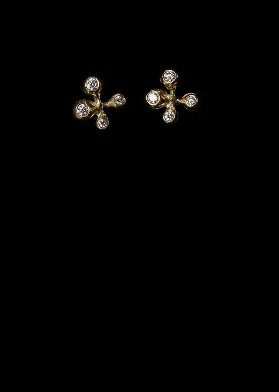 Small Diamond Pave Molten Cluster Studs