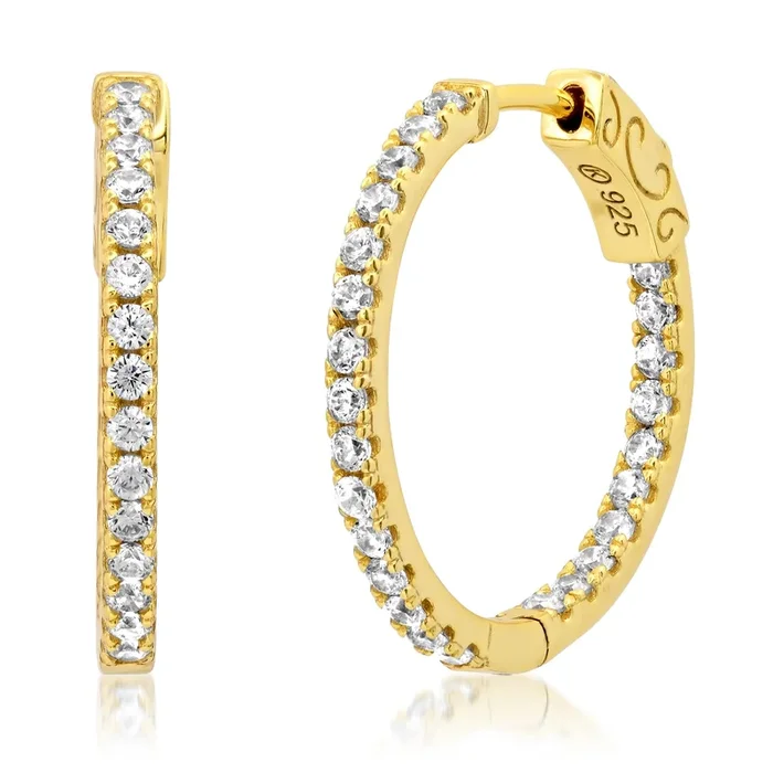 SMALL ROUND HOOPS, GOLD