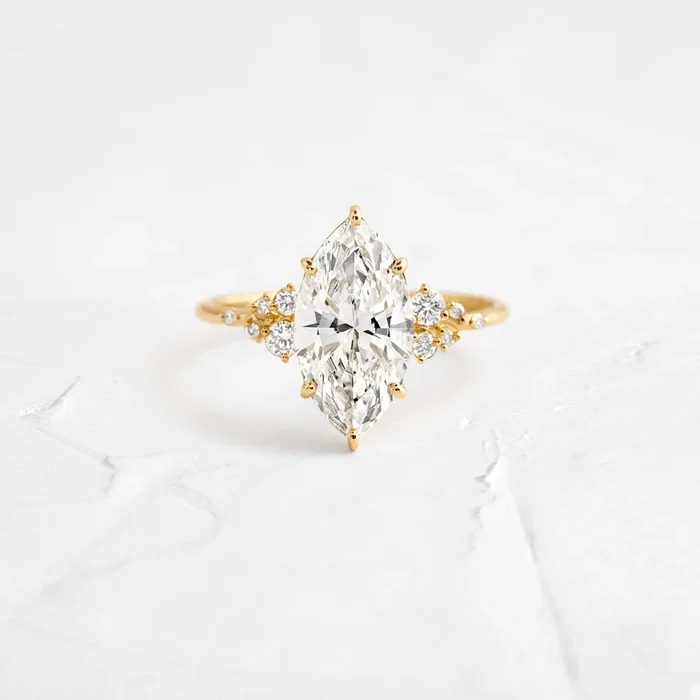 Snowdrift Ring, Marquise Cut