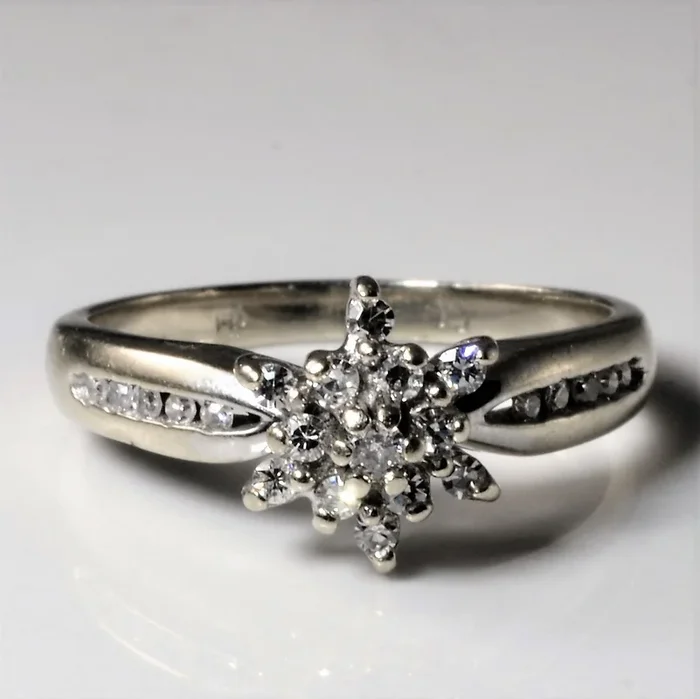 Snowflake Diamond Cluster Ring | 0.22ctw | SZ 7.5 |