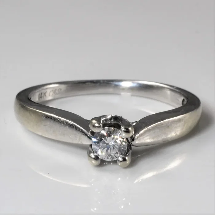 Solitaire Diamond Engagement Ring | 0.28ctw | SZ 8.75 |