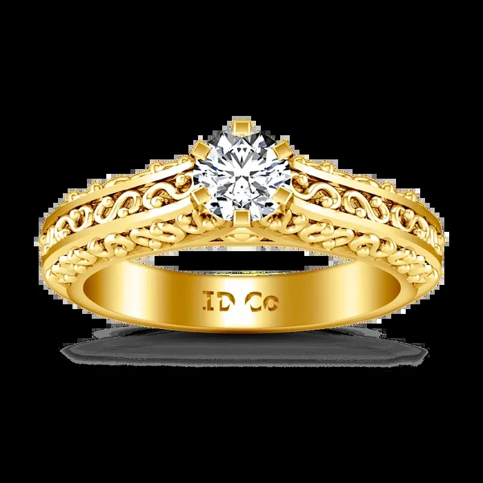 Solitaire Diamond Engagement Ring Whitney 14K Yellow Gold
