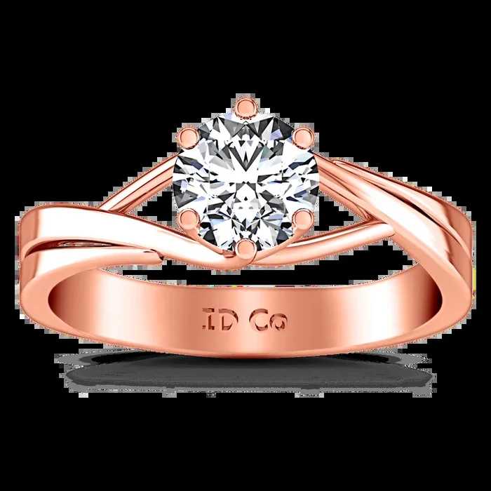 Solitaire Diamond Engagement Ring Wisteria 14K Rose Gold