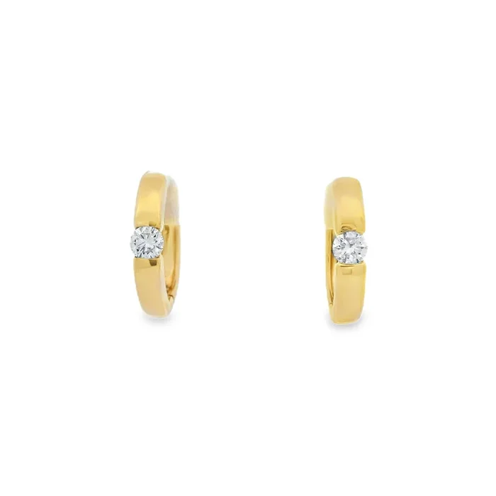 Solitaire Diamond Huggies