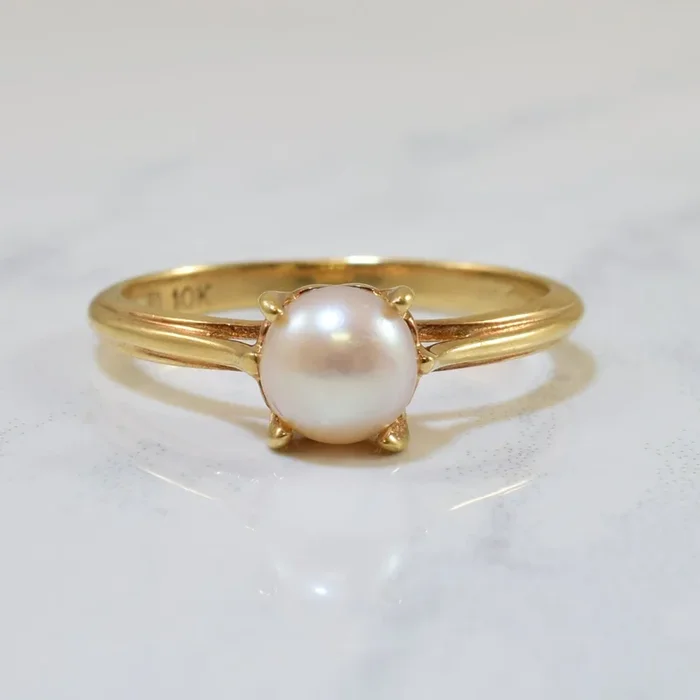 Solitaire Pearl Ring | 1.15ct | SZ 6 |