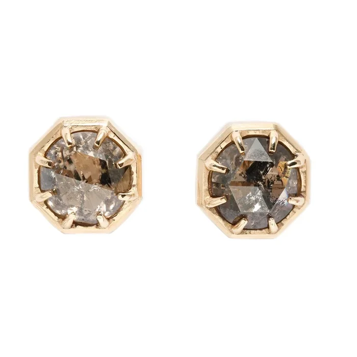 Speckled Cognac Diamond Studs