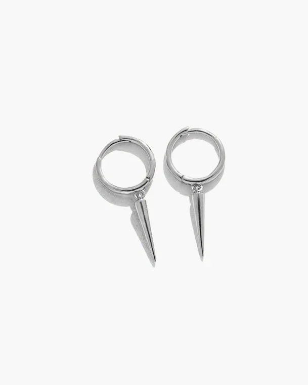 Spike Earrings in Silver