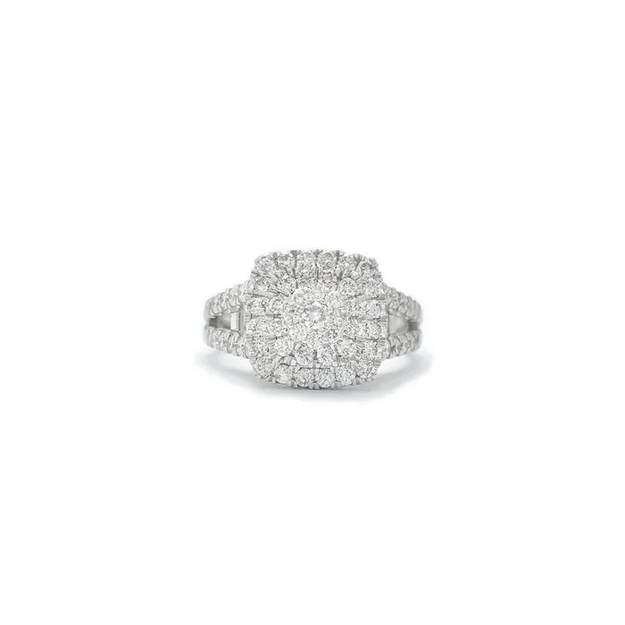 Square & Round Diamond Ring (14K)
