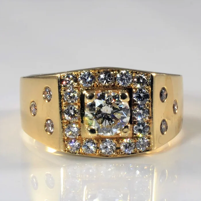 Square Halo Diamond Ring | 1.84ctw | SZ 12.25 |