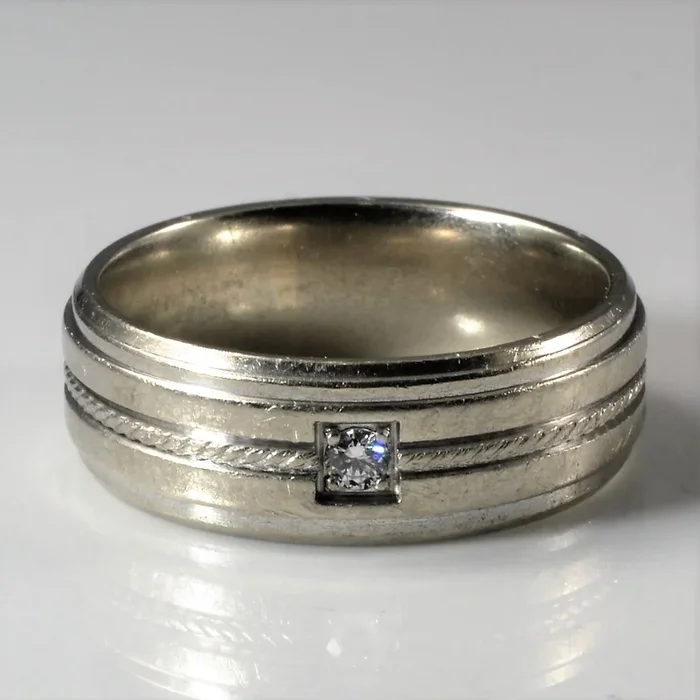 Square Set Diamond Band | 0.05ct | SZ 8.5 |