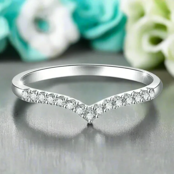 Stackable 14K Solid Gold Diamond OptionWedding Band