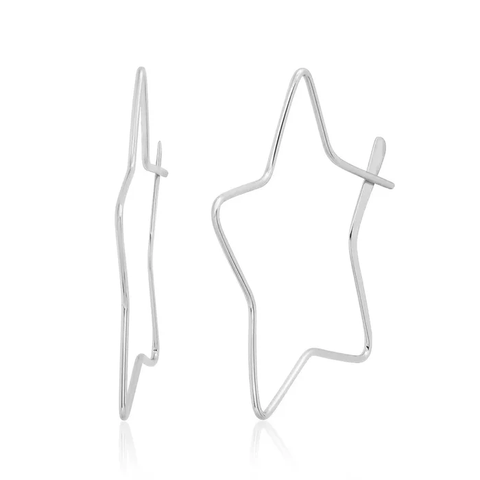 STAR HOOP, SILVER