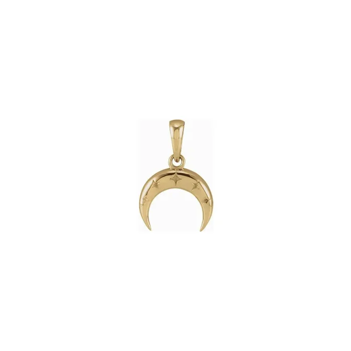 Starry Crescent Moon Pendant