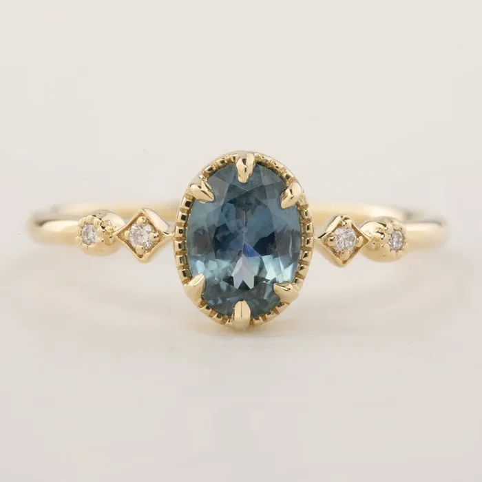 Stella Ring – 1ct Blue Montana Sapphire (One of a kind)