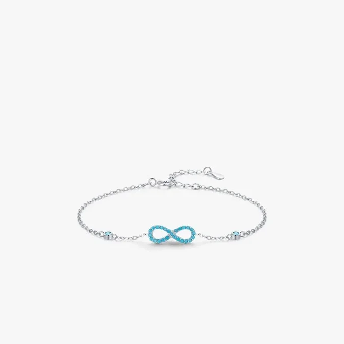 Sterling silver infinity bracelet