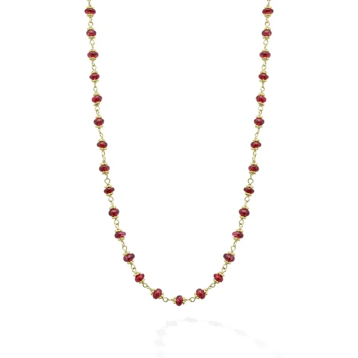 Studio 18K Gold Ruby Necklace