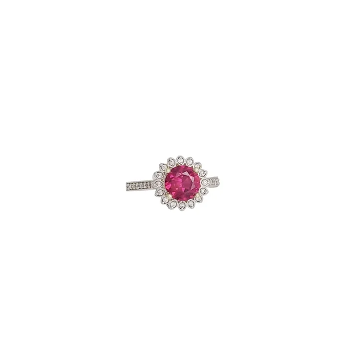 Sunflower CZ Ring (14K)