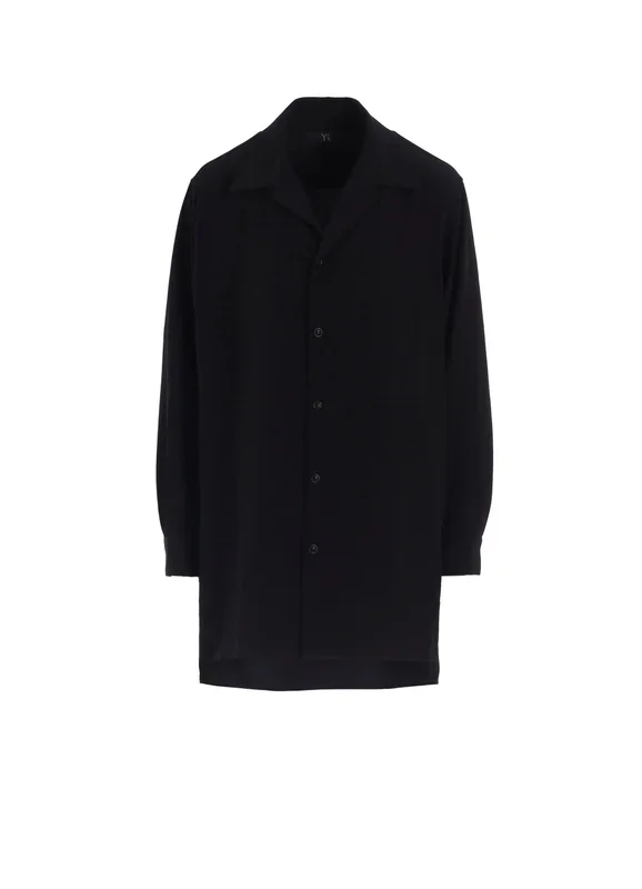 TA/PE CREPE DE CHINE OPEN COLLART SHIRT
