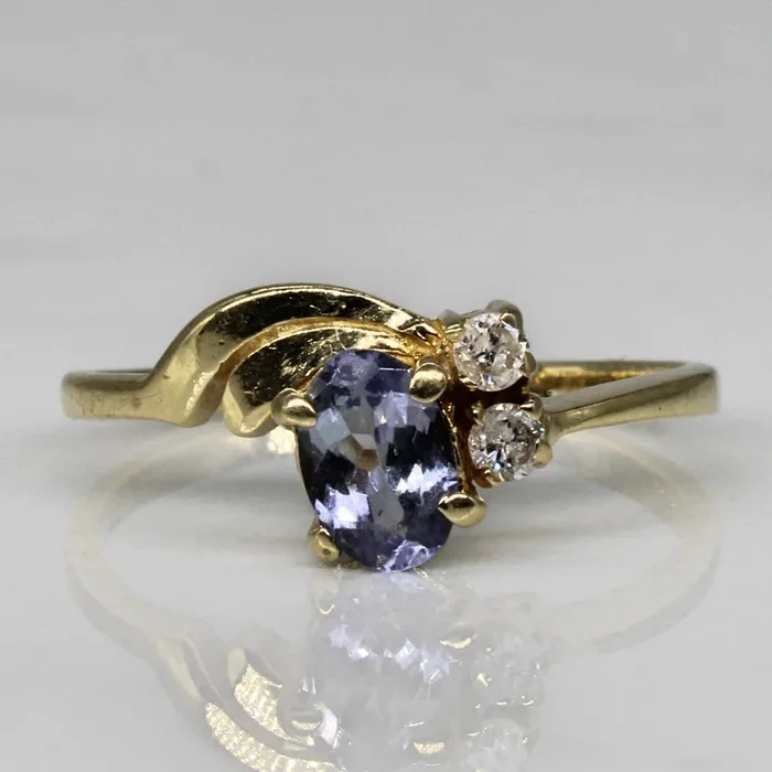 Tanzanite & Diamond Twist Ring | 0.30ct, 0.06ctw | SZ 5.5 |