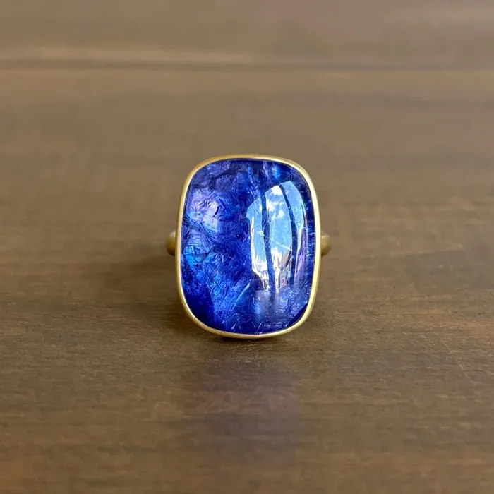 Tanzanite Cushion Ring