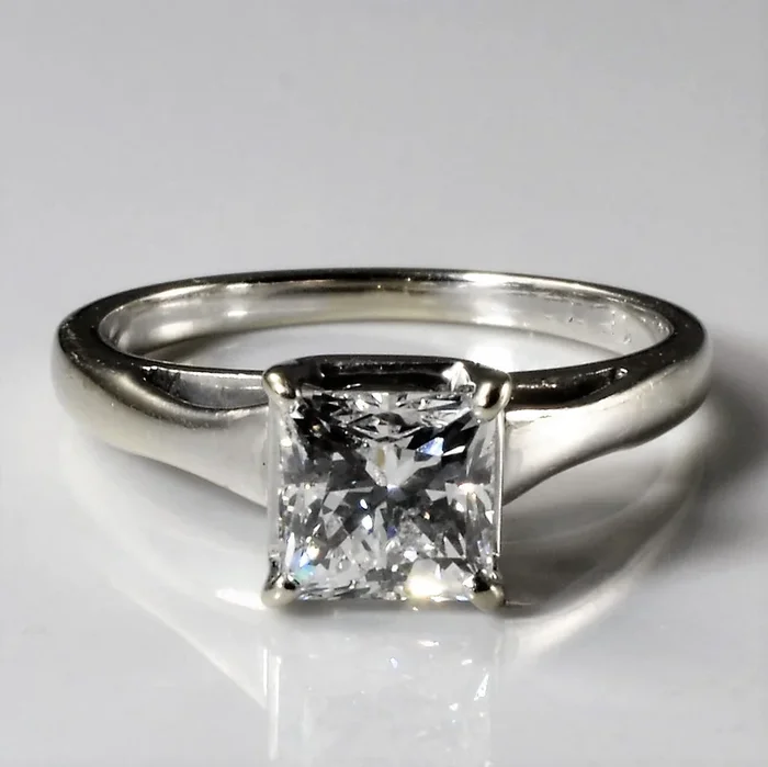 Tapered Solitaire Princess Diamond Ring | 0.97ct | SZ 4.5 |