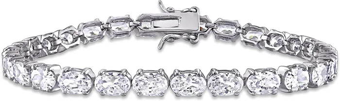 Tennis Oval CZ Bracelet (Silver)