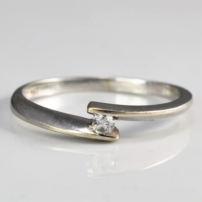Tension Set Bypass Diamond Ring | 0.06ct | SZ 6.75 |