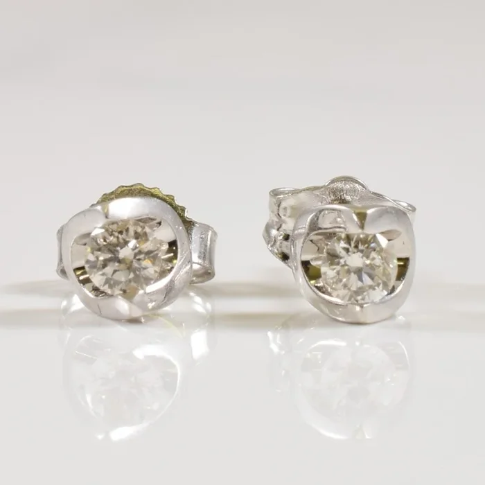 Tension Set Diamond Stud Earrings | 0.14ctw |