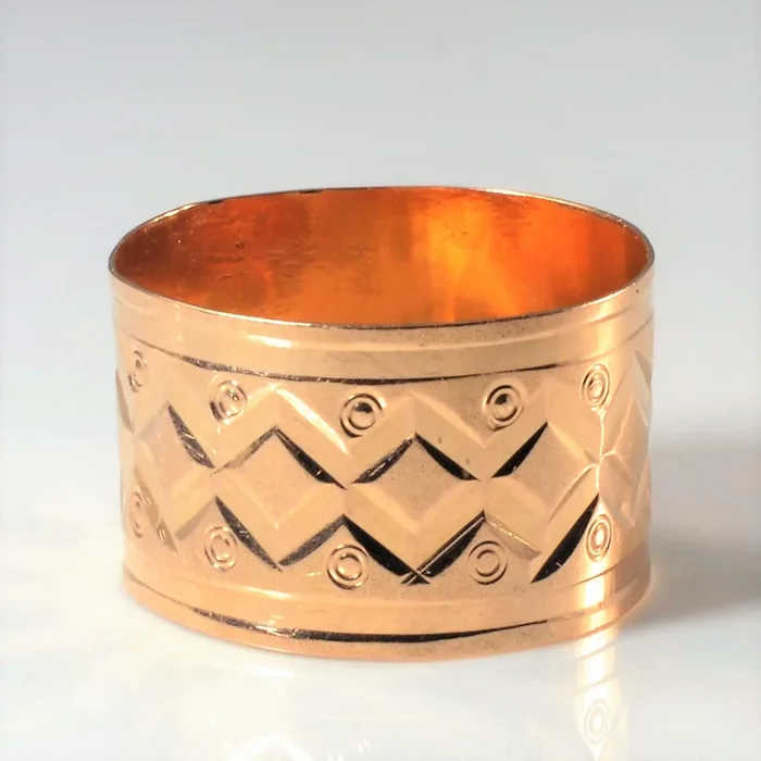 Textured 21K Gold Band | SZ 8|