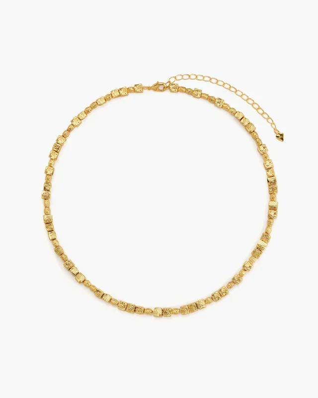 Textured Square Necklace