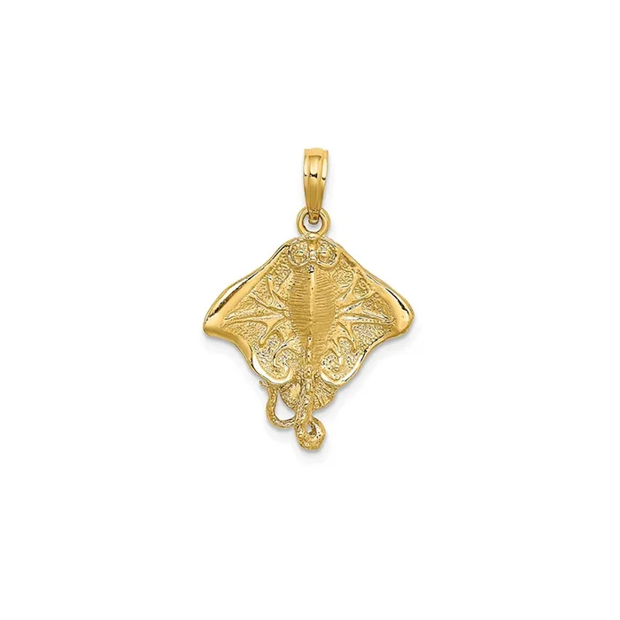 Textured Stingray Pendant (14K)