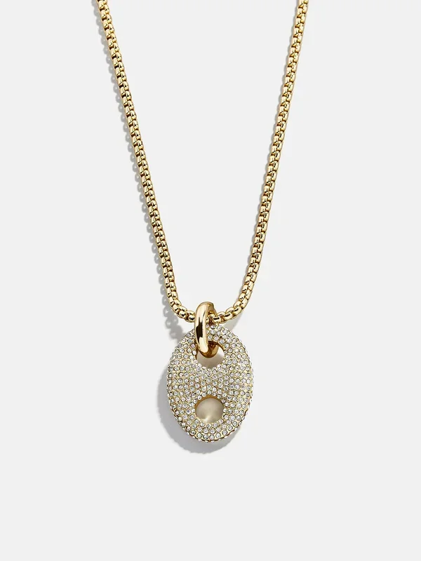 Thalia Reversible Pendant Necklace – Gold/Pavé