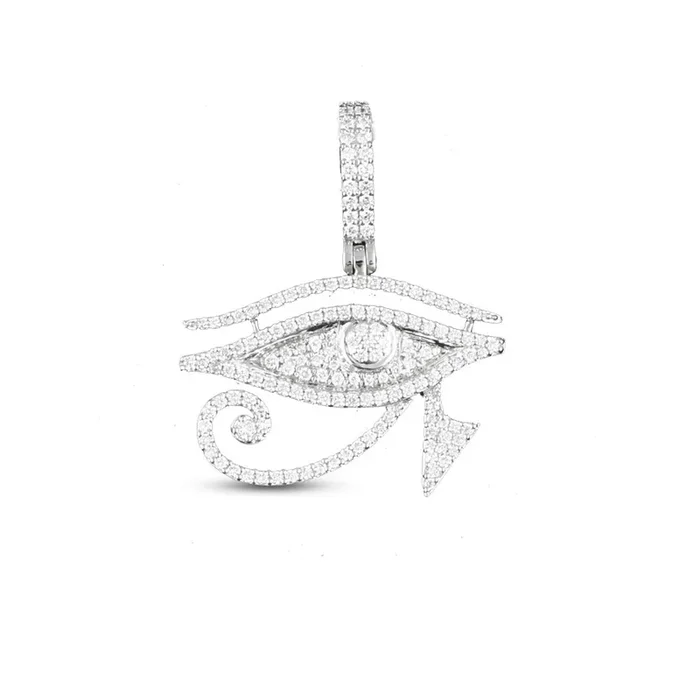 The Eye of Ra Diamond Pendant .90cttw 10K White Gold