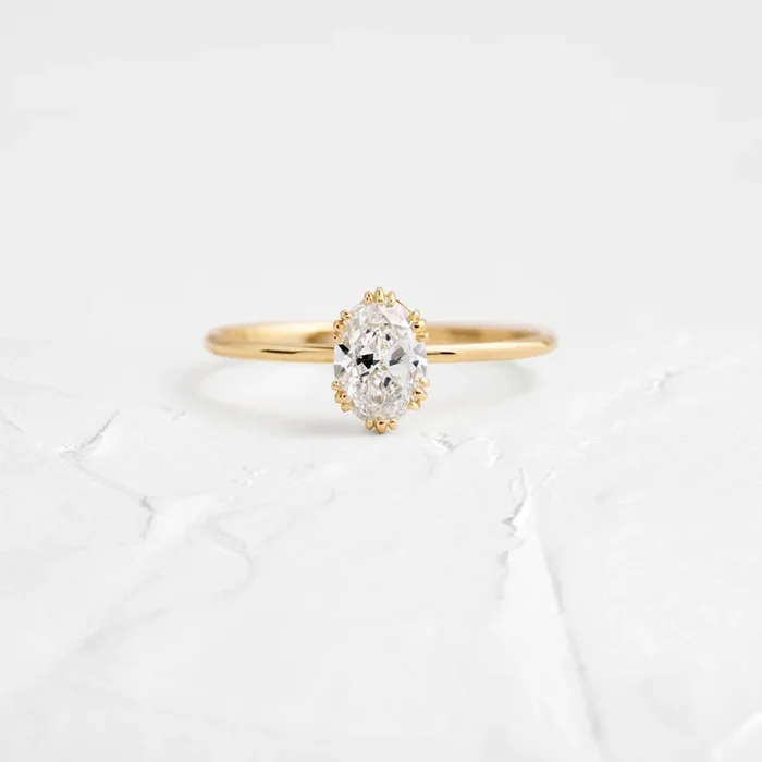 Threaded Ring, 0.7ct. Oval Cut Diamond – OOS