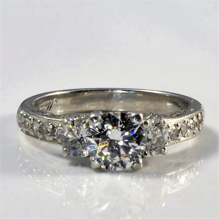 Three Stone Diamond Engagement Ring | 1.16ctw | SZ 5.5 |