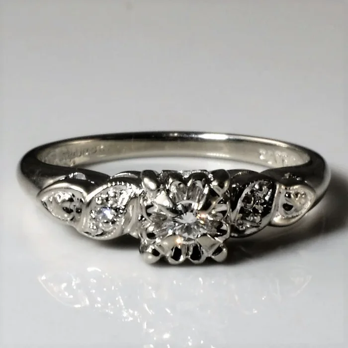 Three Stone Illusion Diamond Ring | 0.07ctw | SZ 5.75 |