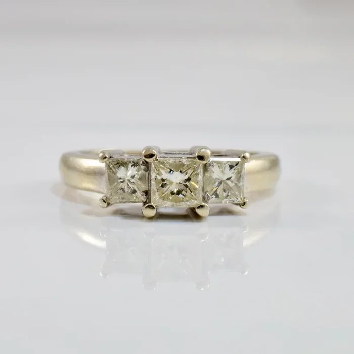 Three Stone Princess Engagement Ring | 1.01 ctw SZ 6 |