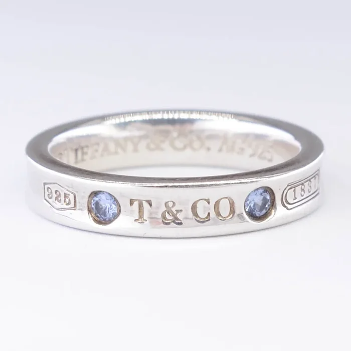 Tiffany & Co.’ 1837 Collection Sterling Silver Ring with Sapphires | 0.05ctw | SZ 7.5