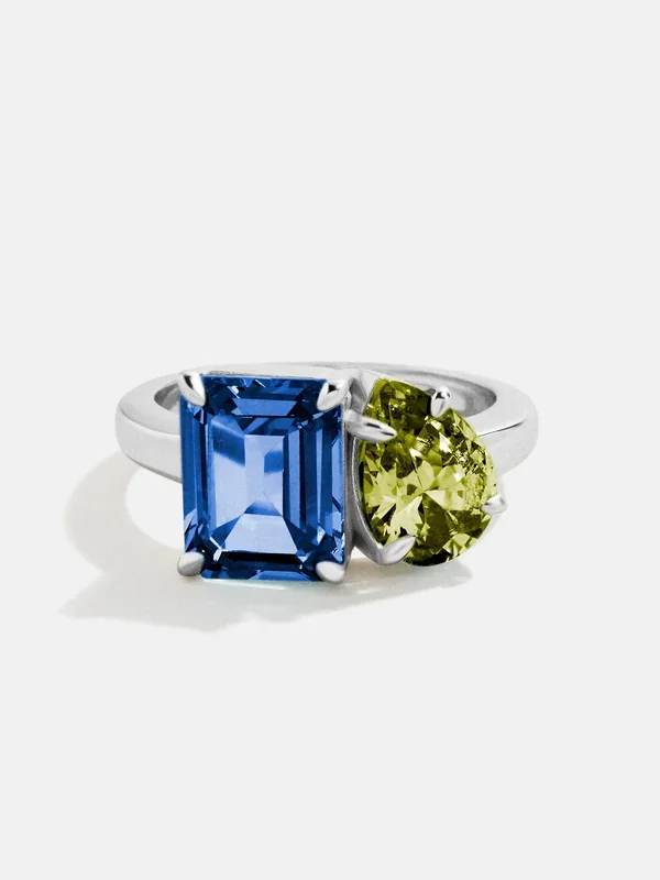 Toi et Moi Custom Birthstone Ring – Silver 4