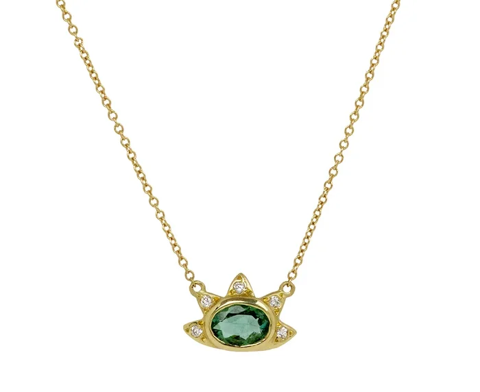 Tourmaline Sun Beam Necklace