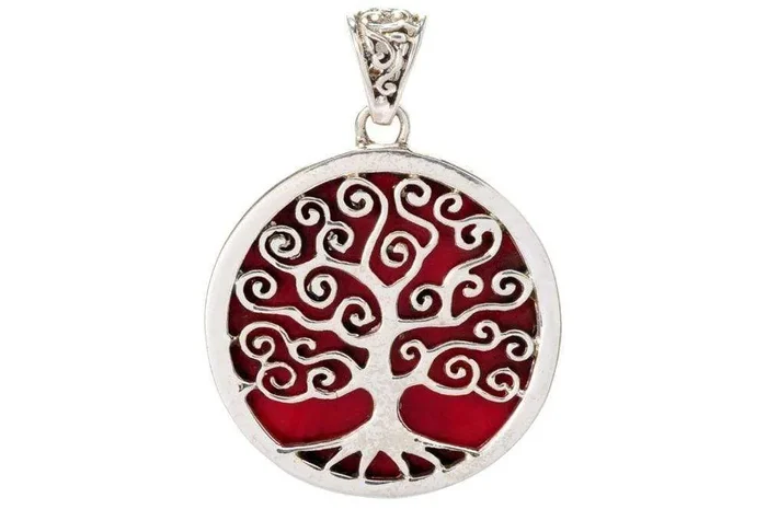 Tree Of Life Pendant- Coral