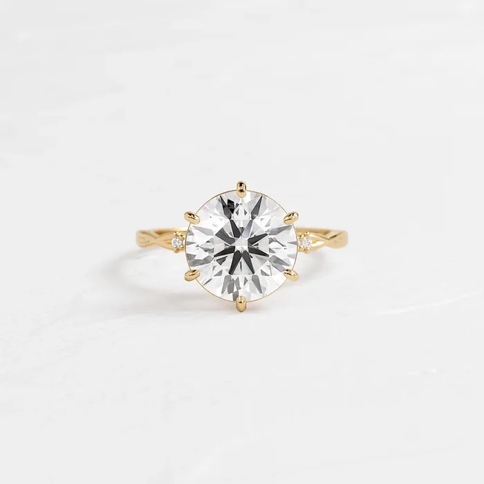 Trestle Ring, Round Cut
