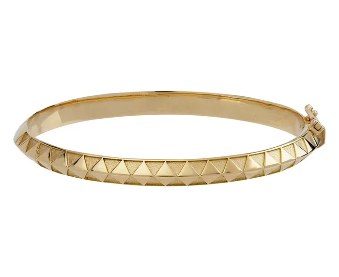 Triangle Knife Edge Bangle Bracelet