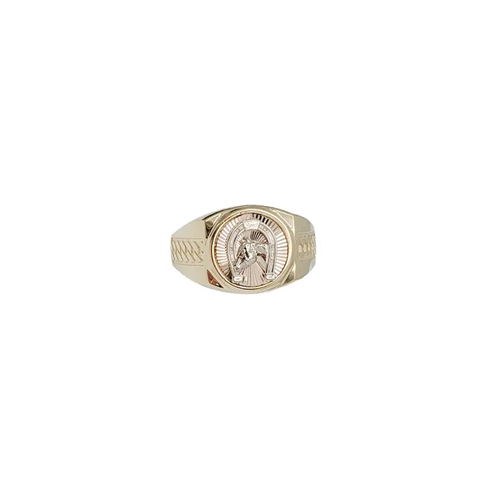 Tricolor Horseshoe Ring (14K)