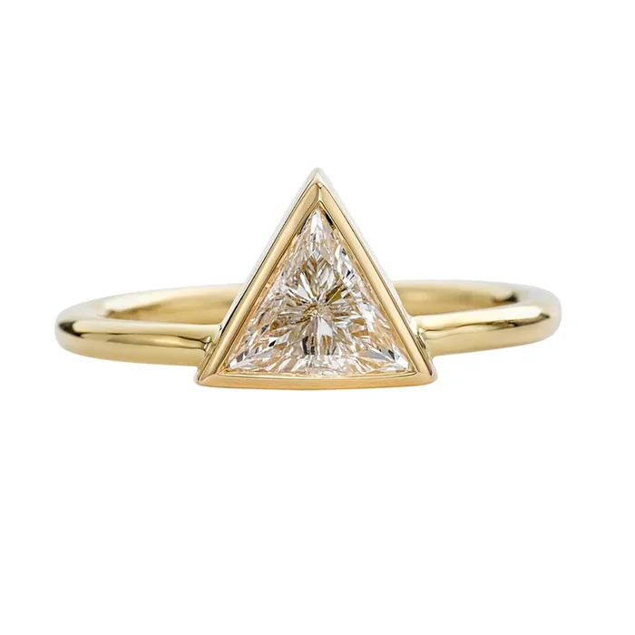 Trillion Diamond Ring – Simple Engagement Ring
