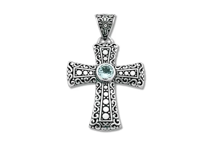 Tujuh Pendant- Blue Topaz
