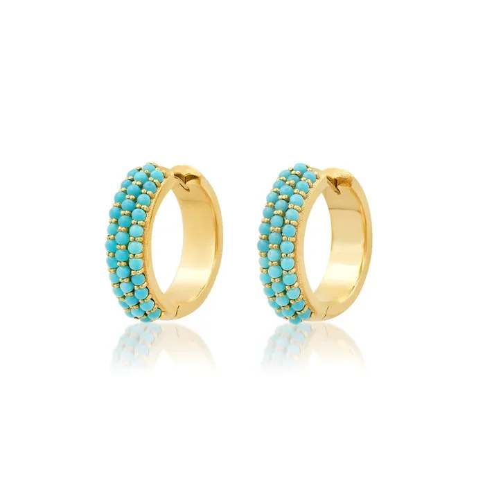 Turquoise Wide Huggies