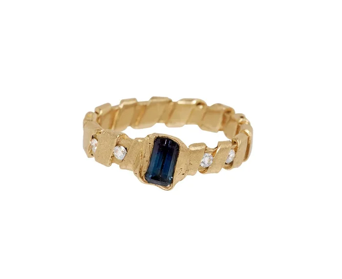 Twilight Parti Sapphire and Diamond Ring